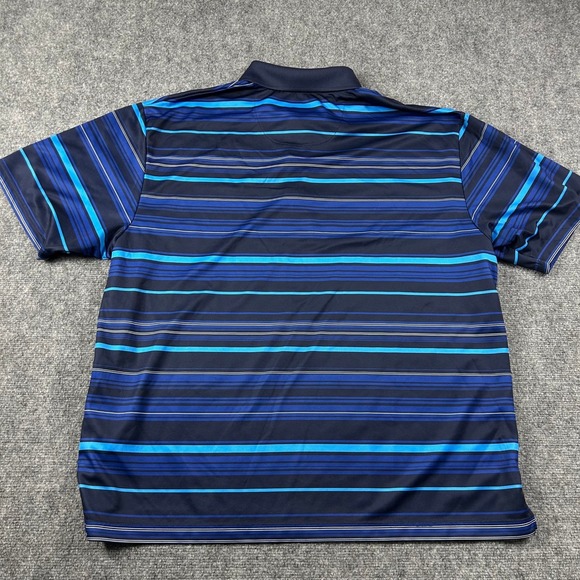 Ben Hogan Polo Shirt Mens 3XL Blue Excellent Performance PowerAir Striped Golf - Picture 4 of 6